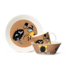 Moomin Arabia Stinky in action Moomin mug, Brown Clearance