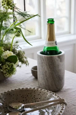 Sagaform Stone wine cooler Ø12.5 cm, Travertine Beige New