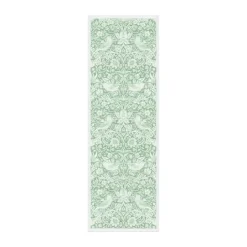 Ekelund Linneväveri Strawberry Thief table runner 50x150 cm, Green Discount