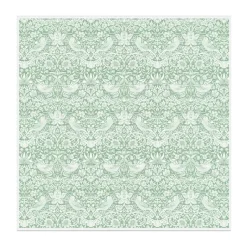 Ekelund Linneväveri Strawberry Thief tablecloth 150x150 cm, Green Clearance