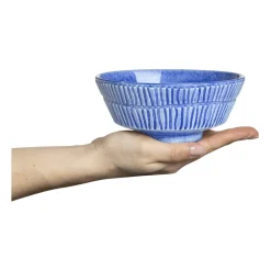 Mateus Stripes bowl Ø15 cm, Light Blue Sale