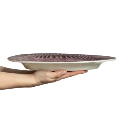Mateus Stripes platter 30x35 cm, plum Purple