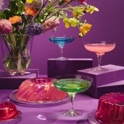 Kosta Boda Sugar Dandy coupe glass 32 cl, pink Transparent Best