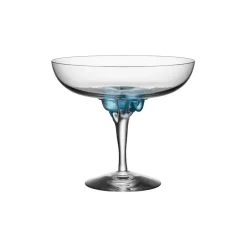 Kosta Boda Sugar Dandy coupe glass 32 cl, blue BlueTransparent Sale