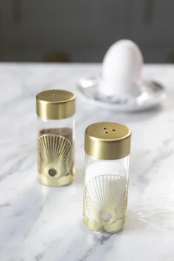 Pluto Design Sun salt- and pepper mill, Gold-glass Gold-colouredTransparent Best