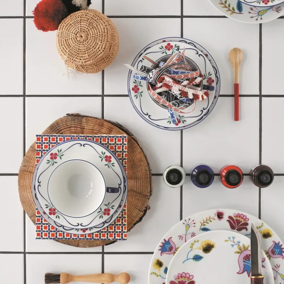 Rörstrand Sundborn plate, 27 cm BlueRed Discount