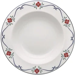 Rörstrand Sundborn plate deep, 24 cm BlueRed Best