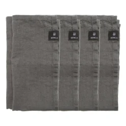 Himla Sunshine napkin 4-pack, Charcoal (dark ) Grey Outlet