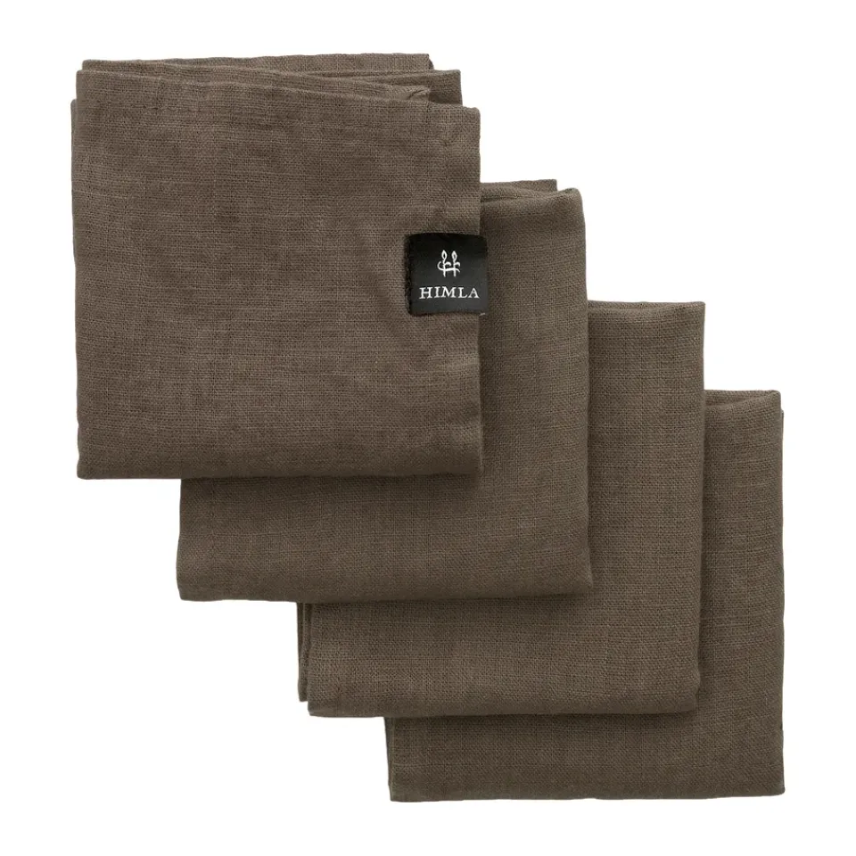 Himla Sunshine napkin 4-pack, Coffee Brown