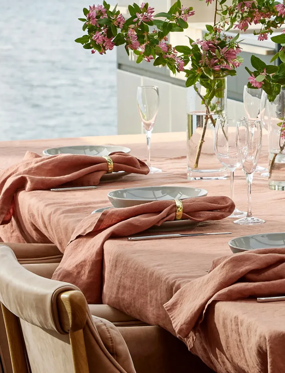 Himla Sunshine napkin 4-pack, Grounded, 45x45 cm Pink Online