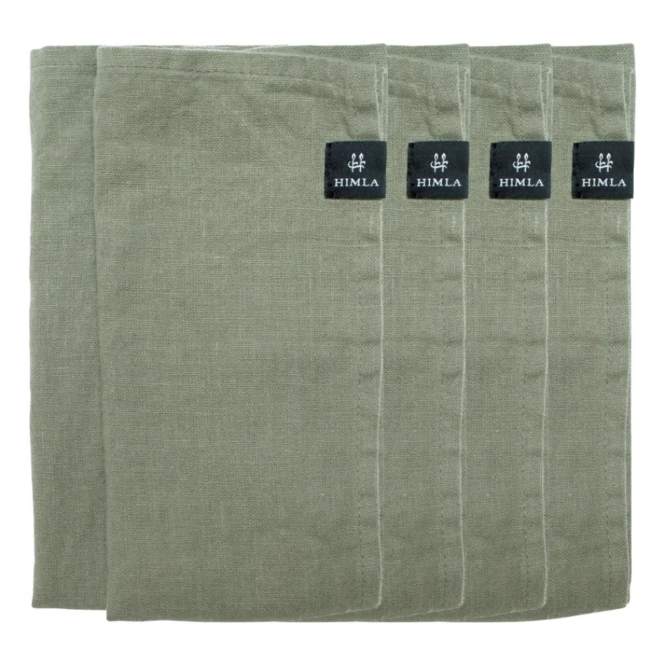 Himla Sunshine napkin 4-pack, Sage Green Hot