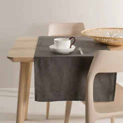 Himla Sunshine table runner, Charcoal Grey