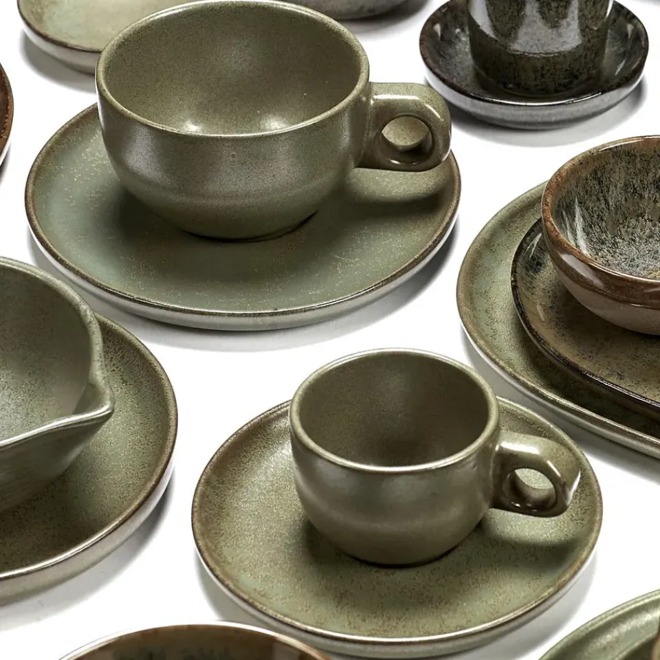 Serax Surface espresso cup with saucer 10 cl, camo Green