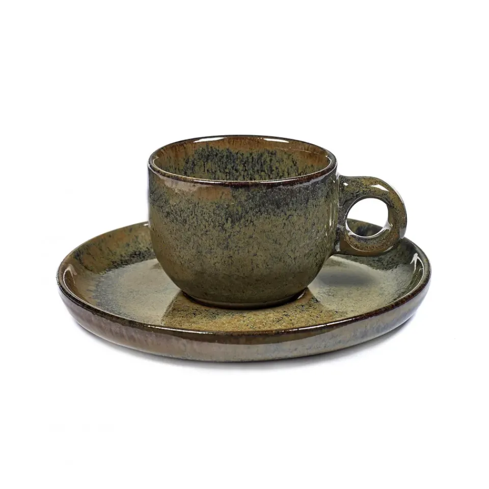 Serax Surface espresso cup with saucer 10 cl, indi grey Multi Sale