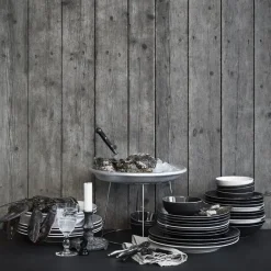 Rörstrand Swedish Grace deep plate Ø19 cm, stone (dark grey) GreyBlack Hot
