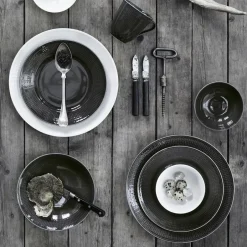 Rörstrand Swedish Grace deep plate Ø19 cm, stone (dark grey) GreyBlack Hot