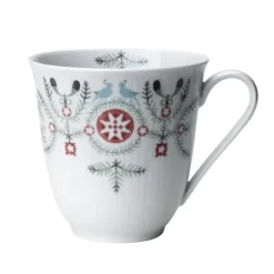 Rörstrand Swedish Grace Winter mug 30 cl, white BlueRedWhite Sale