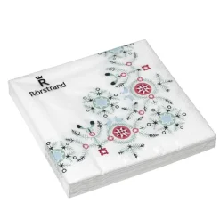 Rörstrand Swedish Grace Winter napkin 20-pack, white BlueRedWhite Outlet