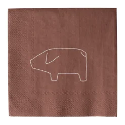 DBKD Swedish pig paper napkin 33x33 cm 20-pack, Red Clearance
