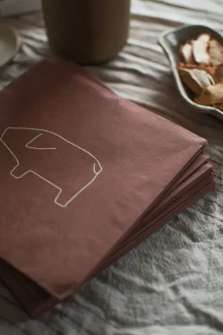 DBKD Swedish pig paper napkin 33x33 cm 20-pack, Red Clearance