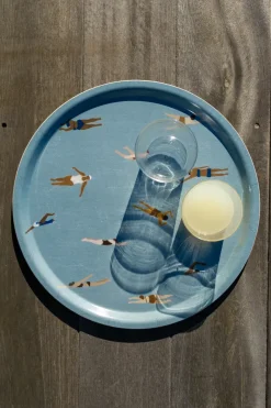 Fine Little Day Swimmers tray Ø38 cm, Blue Sale