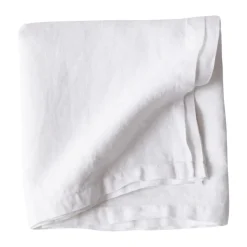 Tell Me More Tablecloth linen 175x175 cm, Bleached White New