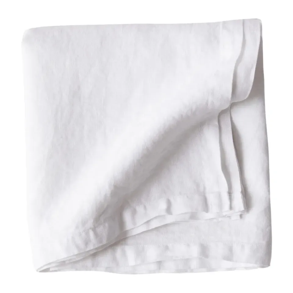 Tell Me More Tablecloth linen 175x175 cm, Bleached White New