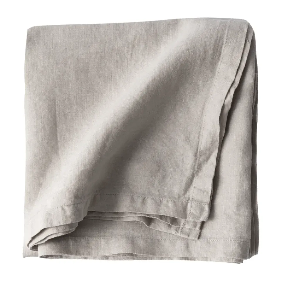 Tell Me More Tablecloth linen 175x175 cm, Warm Grey Online