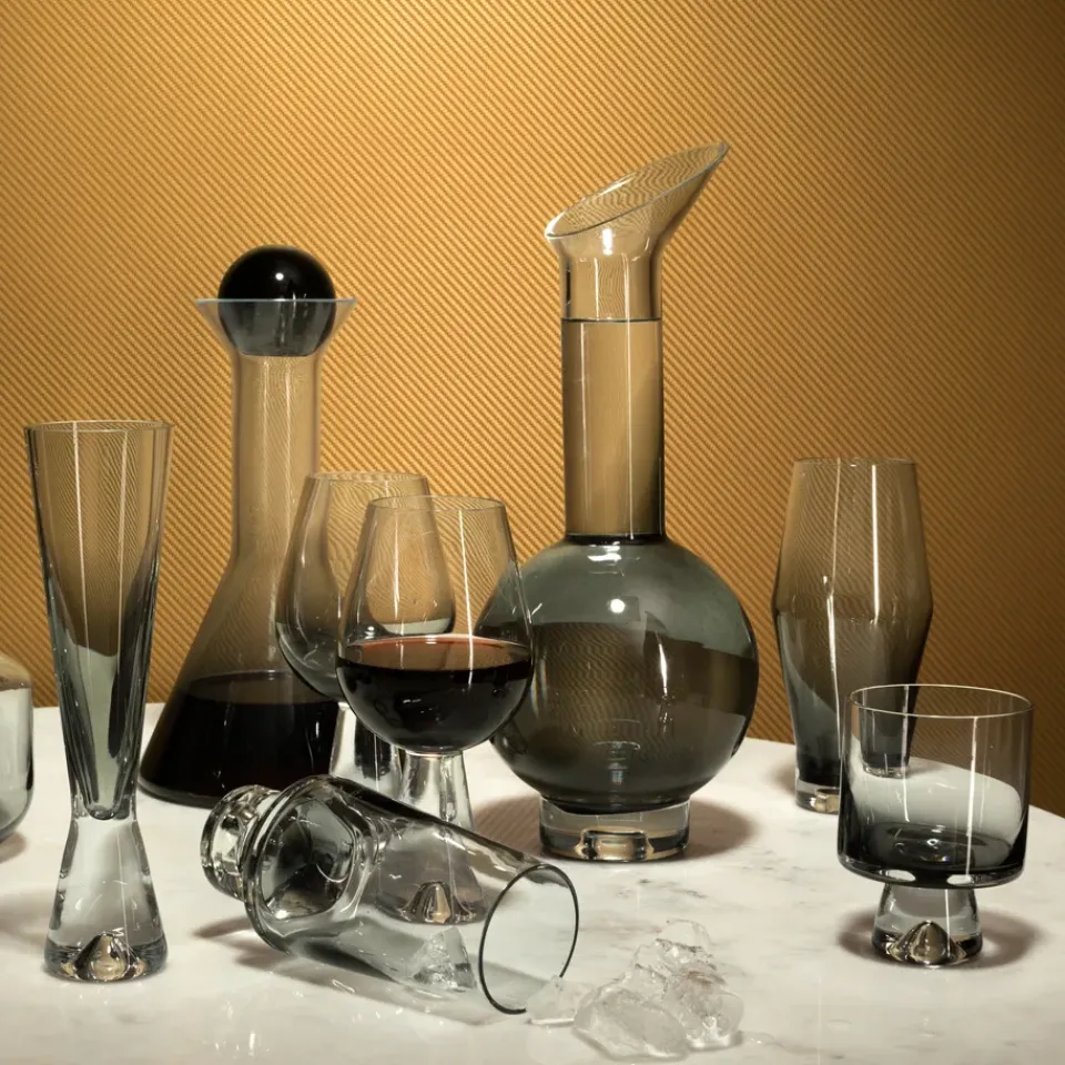 Tom Dixon Tank wine glass 2-pack, black Transparent Online