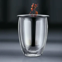 Bodum Tea For One glass with tea strainer, Black Sale