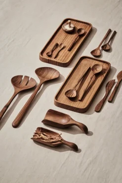 Tell Me More Teak salt spoon, Brown Clearance