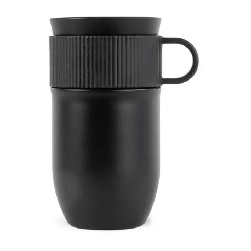 Sagaform Ted car mug thermos mug 28 cm, Black Clearance