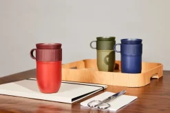 Sagaform Ted car mug thermos mug 28 cm, Wine Red Sale