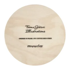 Muurla Teemu Järvi x glass coaster Ø10 cm, Hedgehog Beige New