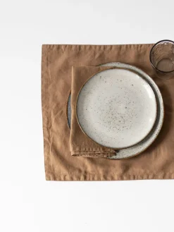 Tell Me More placemat linen 35x50 cm, Hazelnut Brown New