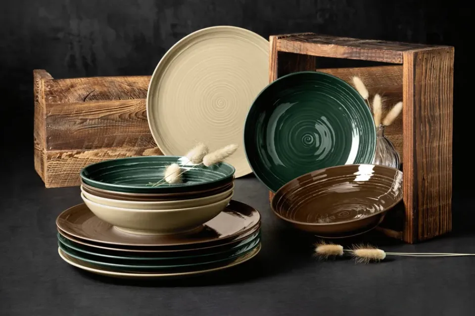 Seltmann Weiden Terra deep plate Ø21.2 cm 6-pack, Sand Beige Hot