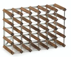 The Swedish Wine Rack Factory wine rack 30 bottles expandable, Dark oak Brown Best