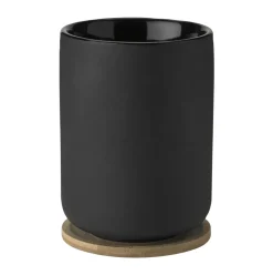 Stelton Theo thermal mug with coaster 25 cl, Black Clearance