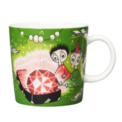Moomin Arabia Thingumy & Bob King's Ruby Moomin mug, Green Outlet