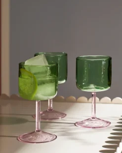 HAY Tint wine glass 25 cl 2-pack, Green-pink GreenPink Sale