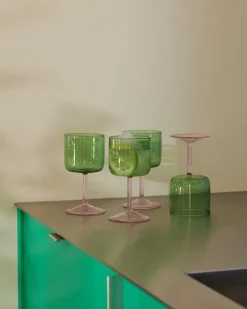 HAY Tint wine glass 25 cl 2-pack, Green-pink GreenPink Sale