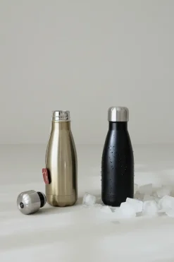 Sagaform To Go steel bottle 26 cl, Black Outlet