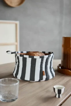 OYOY Toppu bread basket Ø24 cm, Black-white -taupe WhiteBlack Outlet