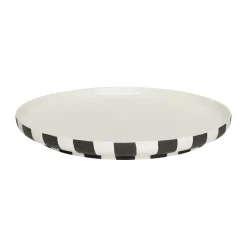 OYOY Toppu dinner plate Ø26.5 cm, Black-white WhiteBlack New