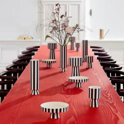 OYOY Toppu serving saucer Ø20 cm, black-white Multi Clearance