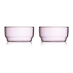 Lyngby Glas Torino bowl 50 cl 2-pack, Pink
