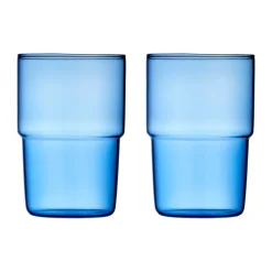 Lyngby Glas Torino drinking glass 40 cl 2-pack, Blue Outlet