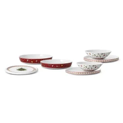 Villeroy & Boch Toy's Delight La Boule servis 7 pieces, White- Red Clearance