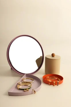 Design Letters Treasure Trays tray set om 4, Lavender-terracotta PurpleBrown Clearance