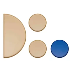 Design Letters Treasure Trays tray set om 4, Beige-cobalt blue BeigeBlue Online